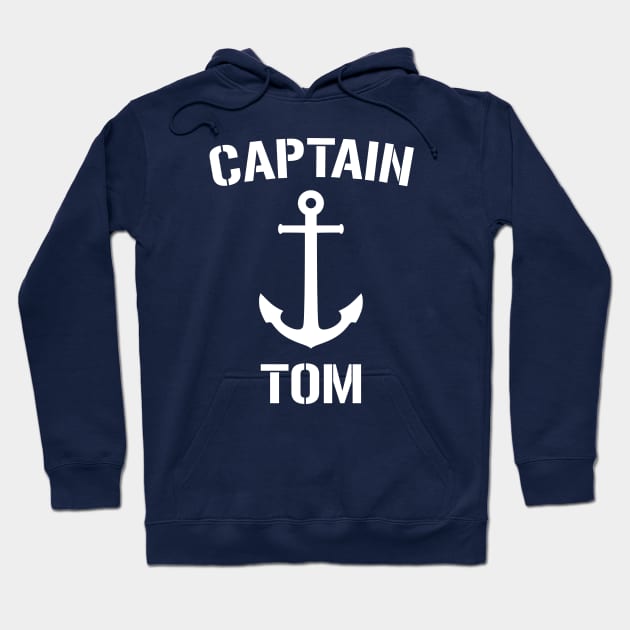 Nautical Captain Tom Personalized Boat Anchor Hoodie by Rewstudio